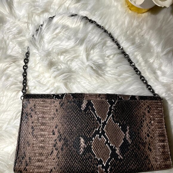 Sondra Roberts Multi-Color Faux Crocodile/Snakeskin Shoulder Bag Clutch Purse - Picture 3 of 6